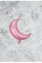 Pink Color Moon Shaped Foil Balloon 45X38 cm
