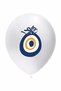 Bal10 White Mashallah Balloon with Evil Eye Beads 10 Pieces - 2