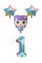 Best Purple Color Baby Girl Rainbow Number and Star Foil Balloon Set Age 1