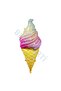 120 cm Ice Cream Rainbow Foil Balloon