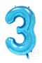 Foil Balloon 34 Inch 80 cm 3 Numbers Blue