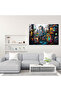 Vibrant Graffiti Glass Wall Art, Urban Cityscape, Graffiti, Energetic, Urban Art - 2
