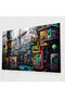 Vibrant Graffiti Glass Wall Art, Urban Cityscape, Graffiti, Energetic, Urban Art