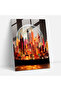Realistic Glass Sculpture, Cityscape Glass Print, Modern Art, Cityscape