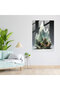 Realistic Glass Sculpture, Smoky Mountain Glass Print, Glass Print, Mountain Landscape - 3
