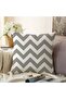 Zigzag Gray Decorative Fiber Filled Pouf Pillow, Ornamental Pillow 40X40 cm - 2