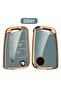 Luxury Golf 7 Golf 7.5 Tiguan Polo Compatible Nano Key Protection Case Gray Gold Gold Color 1st Quality