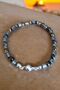 TiGer Eye Bracelet - HeMatite Bracelet - MaGnet Clip - PluG-in Bracelet - Steel Wire - 7