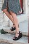 Jvl-021 Black Wedge Sandals - 2