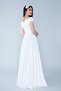 Boat Neck Double-Breasted Low Shoulder Woven Drapey Fabric Maxi-Length Special Occasion & Graduation & Evening Dress - 5
