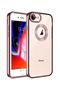 حافظة سيليكون ليزر CD مع واقي عدسة روز لهاتف iPhone 7