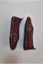 Inside and Outside Genuine Leather Burgundy Color Orthopedic Sandal Ballerinas