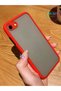Red Color Frosted Transparent Silicone Case for iPhone 7 - Huskarl