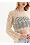 SCURVED HOLE KNITWEAR CROP BLUZ - 7