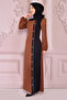 Button Detail Dress Tan Asm2460 - 2