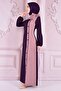 Purple Button Detailed Asm2460 Model Dress - 2