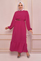 Fuchsia Belted Dress - Tbt12052 - 2
