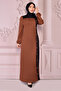 Button Detail Dress Tan Asm2460 - 3