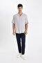 Relax Fit Polo Collar Combed Cotton Short Sleeve Shirt C4117Ax24Sm - 2
