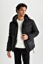 Water Windproof Slim Fit Puffer Jacket - Hooded and Zippered, Pocketed A3239Ax23Wn - 7