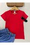 Women's Short Sleeve Crew Neck Viscose Badi Athlete T-Shirt Red