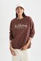 Relax Fit Printed Crew Neck Sweatshirt A7780Ax23Au - 4