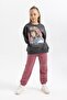 SofT Furry PrinTEd SwEatshirt and TracKsuiT SET for Girls - B5642a823wn - 3