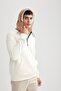 Modern Fit Hooded Half Zipper Kangaroo Pocket Basic Plain Sweatshirt A7820Ax23Au - 3