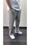 Men's Gray Relaxed Cut Wrap Summer Trousers - 3