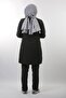 Two Snaps Judge Collar Hijab Suit Nurse and Doctor Uniform Black (Lycra Free) - 4