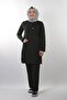 Two Snaps Judge Collar Hijab Suit Nurse and Doctor Uniform Black (Lycra Free)