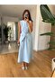 Asymmetrical Vest and Long Skirt Set - Pearl Button Detail