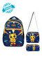 Royalglow Waddell Combination Patterned Robot Elementary School Bag Lunch Box and Pencil Case. - 2