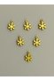 Gold Snowflake Plexi Snowflake Needlework, Evening Dress and Halay Handkerchief Hand Embroidered Plastic Sequins 9mm. 15Gr.