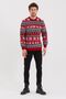 Men's Red-green-white Christmas New Year Sweater-noelkzkr200s - 5