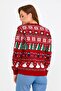 Red Women's Christmas New Year Sweater - 5