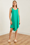 Women's Mint Green Ethnic Strap Asymmetrical Dress Elb- 19000612 - 2
