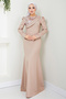 Mink Evening Dress - Stone Detailed, ASM2708 Model