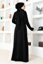 Black Belted Evening Dress - SHD5326 - 5