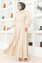 Stone Color Button Detail Dress DVL266 - 2