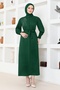 Emerald Belted Ferace Dress - ASN172