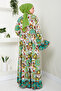 Green Buttoned Dress - MDP7113 - 5