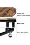 VASAGLE Industrial Mobile Side Table, Rustic Brown, Steel Frame, Large Top, 4 Wheels, ULNT50X - 6
