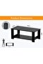 Modern Coffee Table with 2-Tier Storage - Sleek, Durable, and Space-Saving - Black - 5