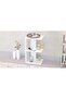 E-Shape Night Stand with USB Ports & 3 Open Shelves - Easy Assembly, Lightweight, White - 4