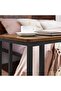 VASAGLE Industrial Mobile Side Table, Rustic Brown, Steel Frame, Large Top, 4 Wheels, ULNT50X - 5