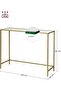 Vasagle Modern Gold Console Table, Tempered Glass, Metal Frame, Adjustable Feet, 100x35x80 Cm - 5