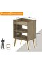 Grey Oak Nightstand with 3 Open Shelves - Perfect for Bedroom & Living Room - 5