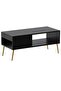 Black Coffee Table – Modern Design, Durable, Space-Saving with Storage for Home & Office