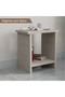 Modern White Concrete Nightstand with Storage - Versatile, Elegant, Easy Assembly - 2